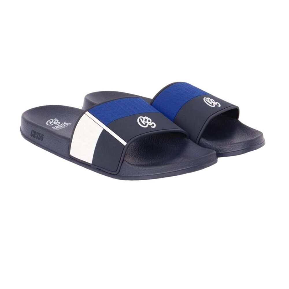 Crosshatch Mens Rentrays Sliders / Navy/Blue